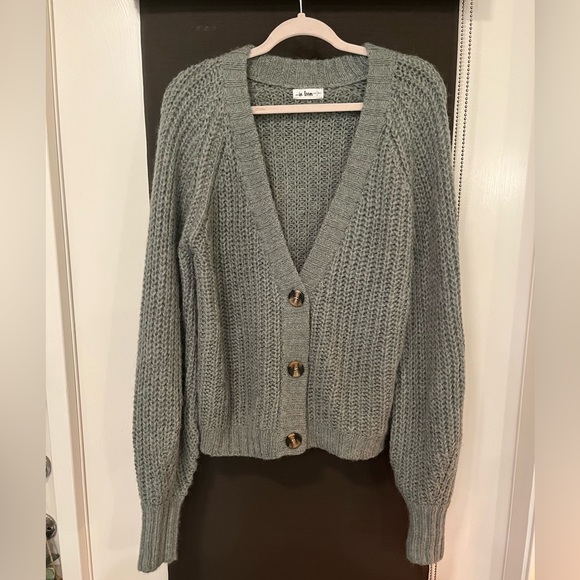In Loom Sweaters - In Loom Button Down Sweater Cardigan in Dusty Sage Green, Size M/L (EUC)